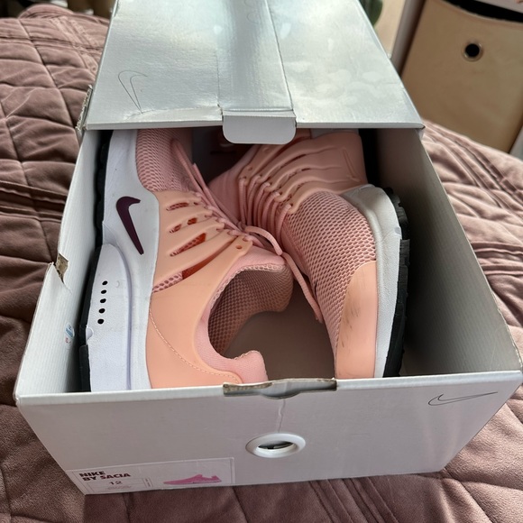 Customized Pink Nike Mens 12 Swoosh Shoes - Picture 1 of 7